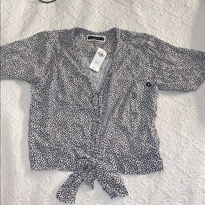 Abercrombie and Fitch Tie Blouse